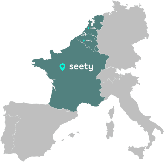 Map of countries where Seety is present