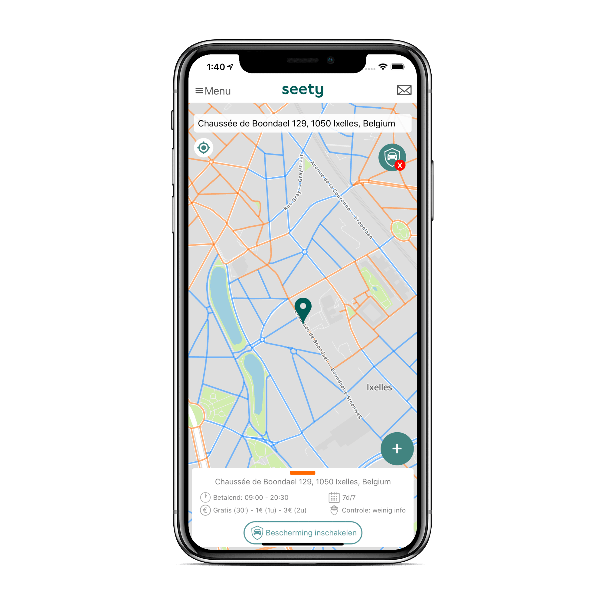 Bekijk de parkeerinformatie met Seety