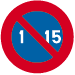 1-15 parkeerverbod bord