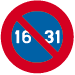 16-31 parkeerverbod bord