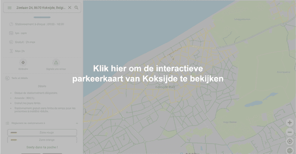 Interactieve parkeerkaart van Koksijde