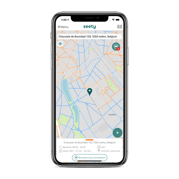 Bekijk de parkeerinformatie met Seety
