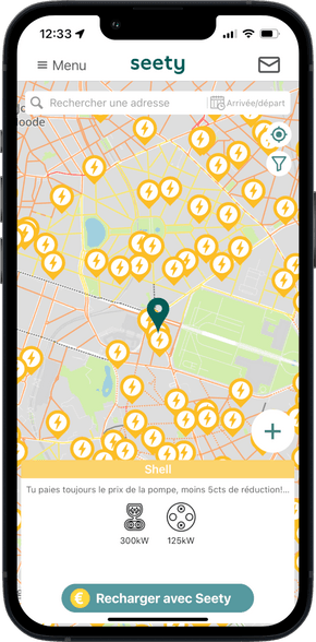 Seety app: EV charging