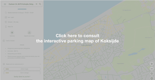 Interactive parking map of Koksijde