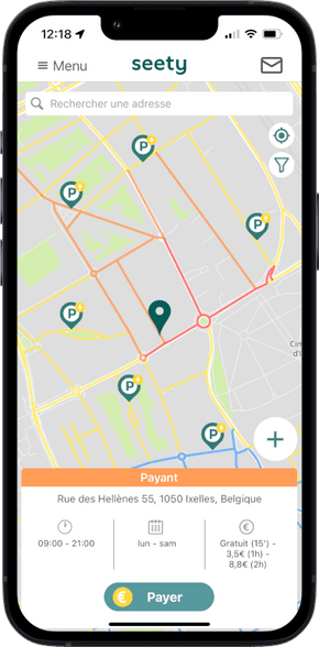 Seety app: Parking