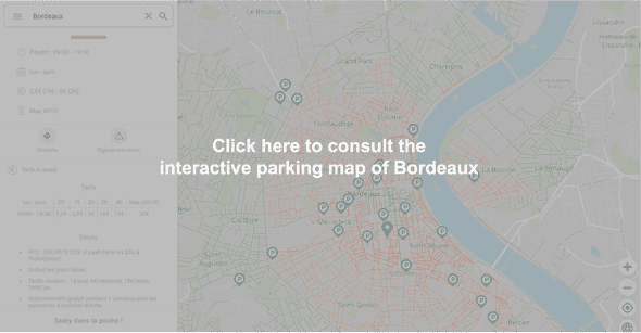 Interactive parking map of Bordeaux