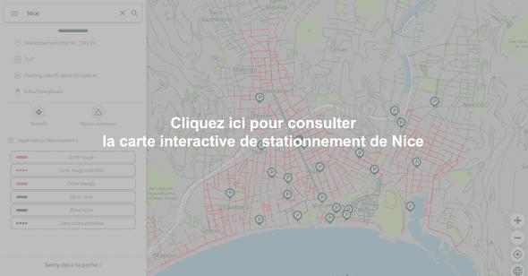 Carte interactive de stationnement à Nice