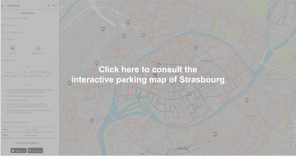 Interactive parking map of Strasbourg