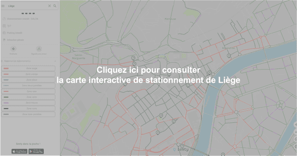 Carte interactive de stationnement à Liège