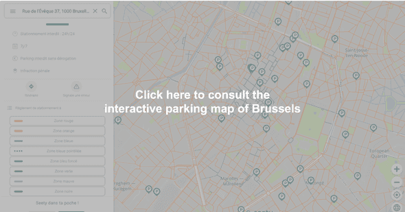 Interactive parking map of Brussels
