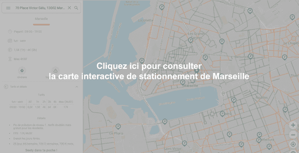Carte interactive de stationnement à Marseille - l'Opéra