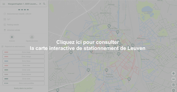Carte interactive de stationnement à Louvain - Terbank