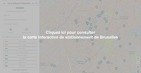 Carte interactive de stationnement à Bruxelles