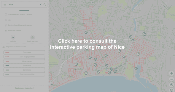Interactive parking map of Nice