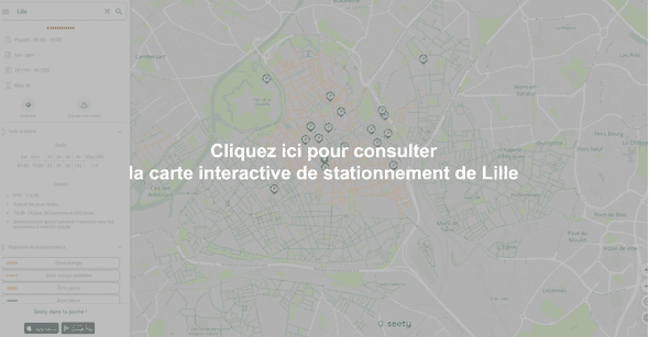 Carte interactive de stationnement à Lille