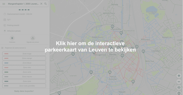 Interactieve parkeerkaart van Leuven