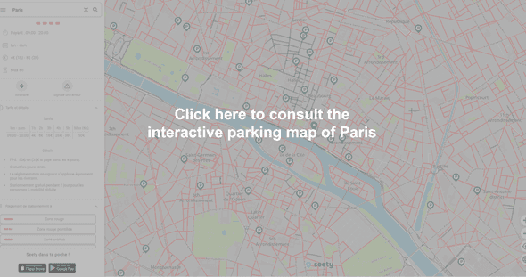 Interactive parking map of Paris